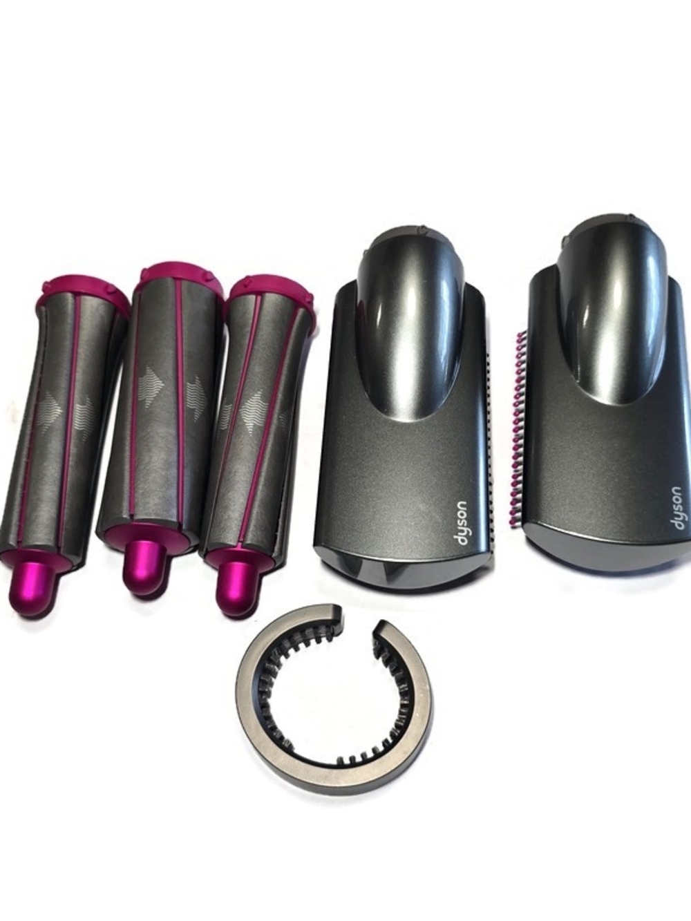 Dyson Airwrap Attachments Set in Silver & Fuchsia